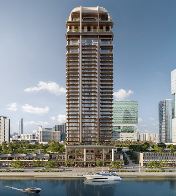 The Ritz-Carlton Residences, Al Maryah Island 外観の完成予想図（概要冊子2ページ）