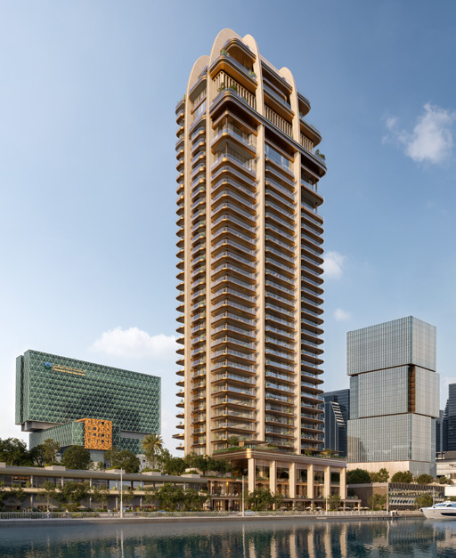 The Ritz-Carlton Residences, Al Maryah Island 外観・別アングルの完成予想図（概要冊子6ページ）