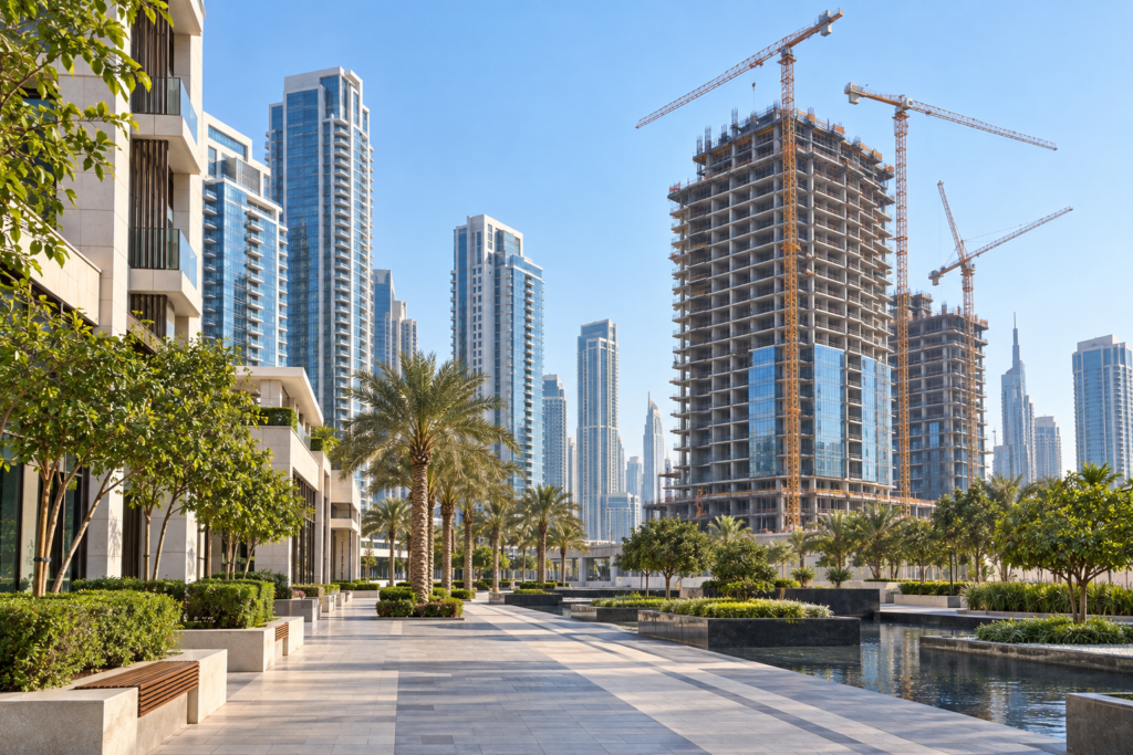 Off-plan residential construction in Dubai
